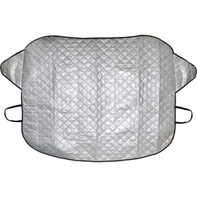 Image of CampTeck U6911 Car Windscreen Cover Frost Protector Sun Shade Universal Fit (145x119cm) Silver