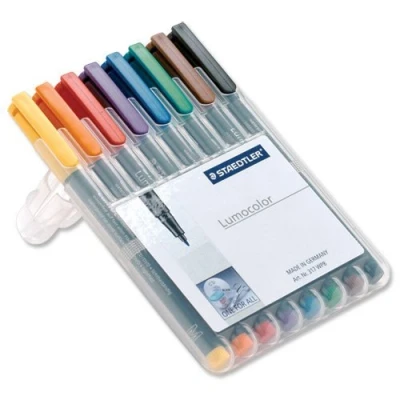 Image of Staedtler Lumocolor 316WP8Pen Fine Tip, approx. 0.6mm non Permanent Box, Pack of 8 sortiert permanet M