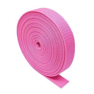 Image of Heavy Duty Webbing Strap Tape 5 metres Rucksack/Backpacks, Luggage/Cargo Strapping, Belts (Pink, 25mm)