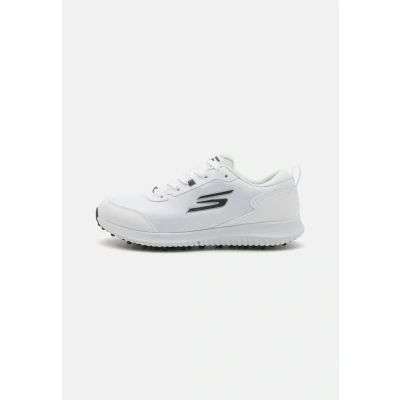 Image of Skechers Men&#039;s GO Golf MAX Fairway 4 Sneaker, White Synthetic/Textile/Silver Trim, 8.5 UK