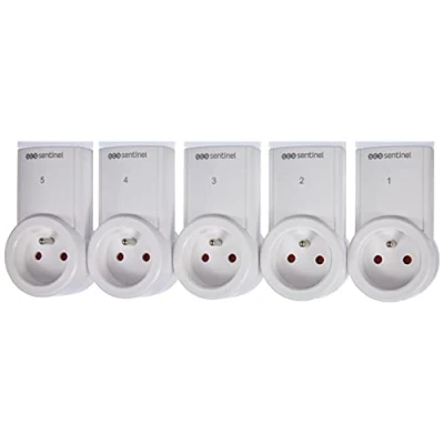 Image of SCS Sentinel Set of 5 Remote Controlled Plug Sockets (2300 W)