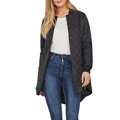 Image of Vero Moda Women&#039;s Vmhayle Ss20 3/4 Jacket Noos Quilted, Black, S