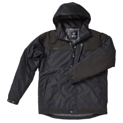 Image of Apache ATS Waterproof Workwear Padded Jacket Black Size L (46inch) Durable Material Panels Multi Pocket Features Removable Strom Hood