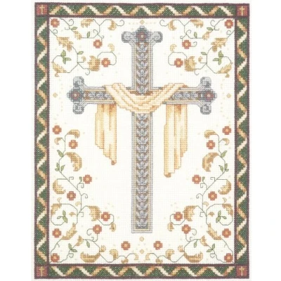 Image of Janlynn Stitch Kit 8&quot;X10&quot; His Cross (14 Count), Cotton, White