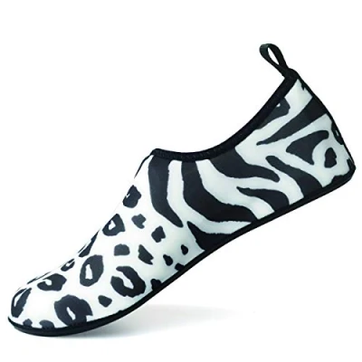 Image of AUXDIQ Water Shoes Outdoor Quick Dry Unisex Sports Aqua for Beach Diving Snorkeling Surfing Mens Womens, Leopard Print, 5/6 UK