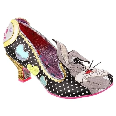 Image of Irregular Choice Bunny Love Shoes, Black UK 8.5 (EU 43)