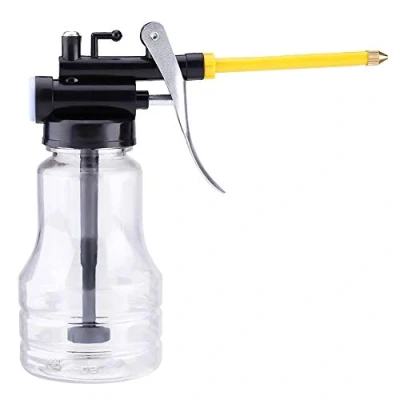 Image of High Pressure Oiler, 250Cc Transparent Oiler Lubrication Oil Can Bottle Flex Manual Oiling Gun