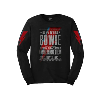 Image of David Bowie BOWLST28MB01 T Shirt, Black, Small
