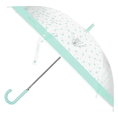 Image of Pepe Jeans Evelin Blue Polyester Umbrella with Aluminium Stick, blue,