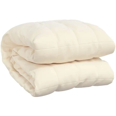 Image of vidaXL Weighted Blanket Light Cream 235x290 cm 15 kg Fabric