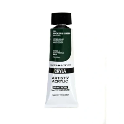 Image of Daler Rowney Cryla Acrylic 75 ml Hooker&#039;s Green, Professional Artists
