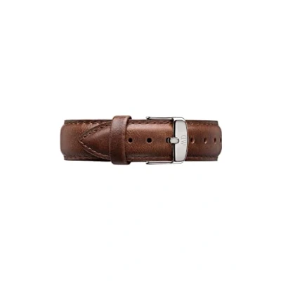 Image of Daniel Wellington Classic Bristol, Brown/Silver Watch Strap, 20mm, Leather, for Men