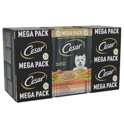 Image of Cesar Adult Wet Dog Food Trays Country Stew, 24 x 150 g (pack of 3)