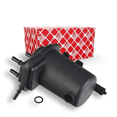 Image of 7701062104, 8200400418 Fuel Filter FEBI BILSTEIN 108284 In Line with seal ring RENAULT: MEGANE 2, SCENIC 2 Kombi