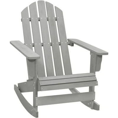 Image of vidaXL Garden Rocking Chair Wood Grey