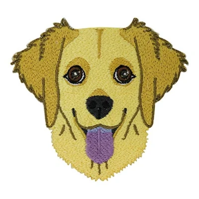 Image of Golden Retriever Dog Iron on Patch Dogs ironable Patch, Animals Embroidery Children Patches, Paws Badges Finally Home