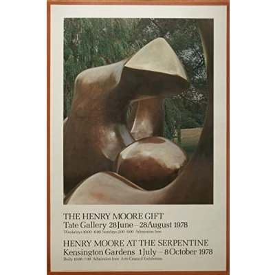 Image of Exhibition poster, 51x76cm, Tate poster by Henry Moore, 1978 Serpentine Gallery