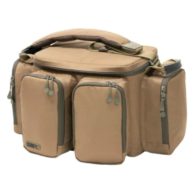 Image of Korda Carp Fishing Luggage Compac Small Bait and Tackle Carryall with Reinforced Base Water Resistant 5 External Pockets 48cm x 33cm 27cm