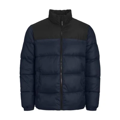 Image of JACK &amp; JONES PLUS Men&#039;s Jjetoby Puffer Collar Pls Buffer Jacket, Blazer Navy, XXXXXL