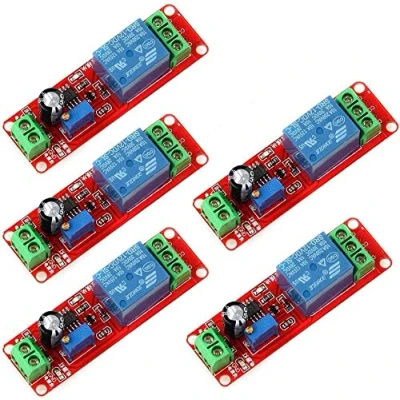 Image of Fasizi 5pcs NE555 12V DC Adjustable 0 10 Second Timer Delay Relay Switch Module Shield for Arduino Raspberry Pi