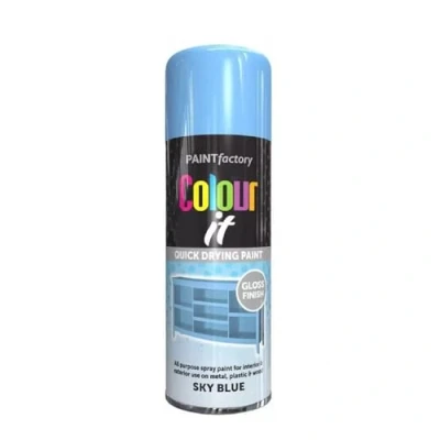 Image of PNJB All Purpose Aerosol Blue Gloss Spray Paint, Interior &amp;Exterior use, Quick Drying, Paint for Metal, Plastic, and Wood, Easy Application, 400ml (1PCS)
