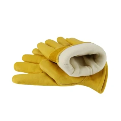 Image of Mens Winter Gloves Work Leather Thermal Motorcycle Glove Cold Weather Cotton Lining freezer Working Glove(Winter Lining,L)