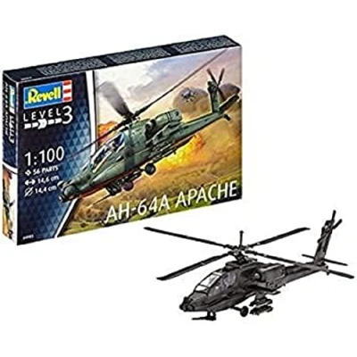 Image of Revell 04985 AH 64A Apache 1:100 Scale Unbuilt/Unpainted Plastic Model Kit