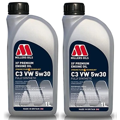 Image of Millers Oils XF Premium 5w30 C3 Fully Synthetic Engine Oil, 2 Litres