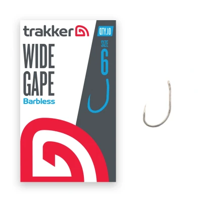 Image of Trakker Wide Gape hooks Barbless Size 6 (10 pieces) Carp