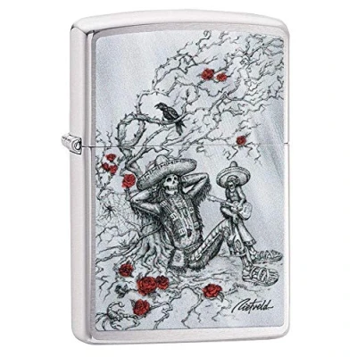 Image of Zippo Lighter, Metal, Rick Rietveld Brushed Chrome, One Size