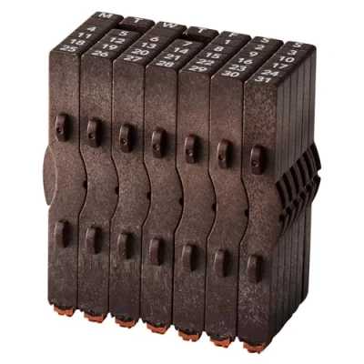 Image of Calendar Stamp, Shachihata GRJ 5ACE Rubber Connected Numbers, Perpetual Calendar, English