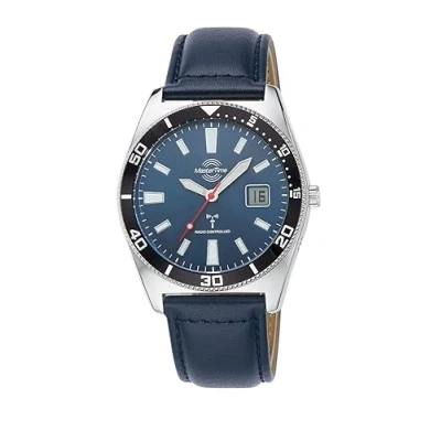 Image of Master Time MTGA 10855 31L Radio Quartz Men&#039;s Watch Analogue Digital with Leather Strap, Strap.