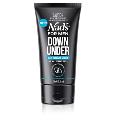 Image of Nad&#039;s for Men Down Under Hair Removal Cream, Cream Male Intimate Areas and Genitals, ‎All Skin Types 150 ml