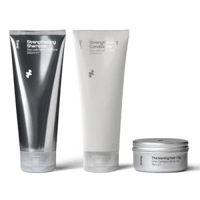 Image of Sons Hair Strengthening Treatment Plan For Loss &amp; Thinning in Men, Saw Palmetto Shampoo and Conditioner Growth, Thickening Clay with Caffeine Biotin 1 Month Supply