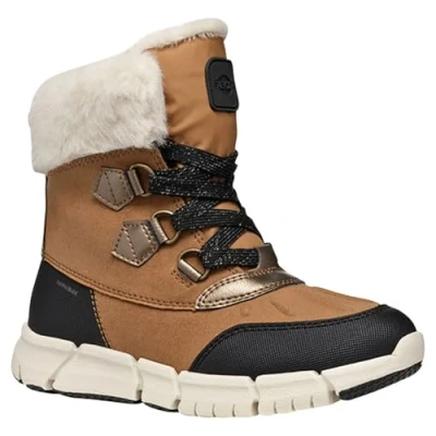 Image of Geox Flexyper GIRL ABX Winter boots for kids, Size: 29, Whisky/black shoes