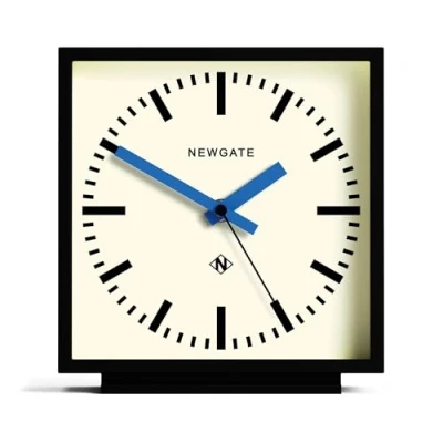 Image of NEWGATE® Amp Silent Sweep Mantel Clock &#039;No Tick&#039; A Modern Mantelpiece Clocks For Living Room Office Desk Station Dial (Blue Hands)