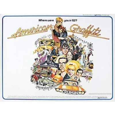 Image of American Graffiti. Classic Teen Movie Poster Various Sizes (A3 Size 29 x 42 cms)