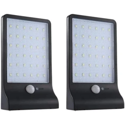 Image of Garden mile 2X Solar Security Lights Outdoor with Motion Sensor 36 LED Wireless Powered Waterproof Aluminium Wall Lamp for Outside, Fence, Patio 450 Lumens Per Light