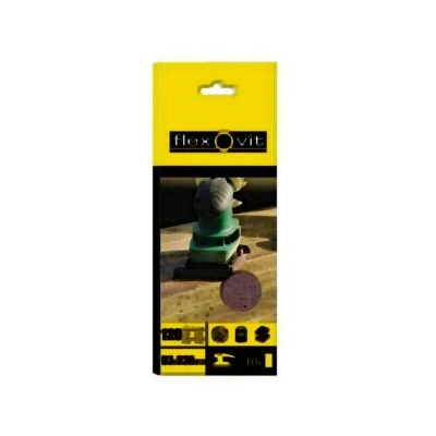 Image of Flexovit 1/2 Sanding Sheets Orbital Plain Medium 80 Grit (Pack of 10)