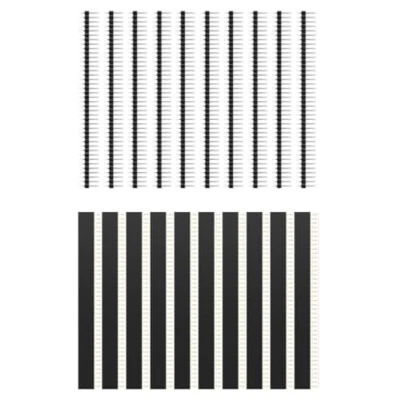 Image of 20 Pcs 2.54mm Pin Headers 40 Breakaway PCB Board Header Connector, Male and Female Socket for Arduino Prototype Shield, Electronic Component Raw Materials(0.1 Inch)