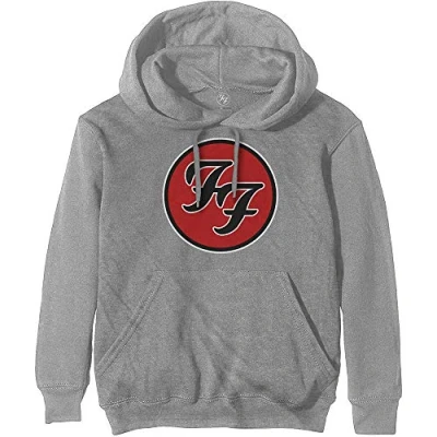 Image of Foo Fighters Ff Logo Official Unisex Hoodie Hooded Top (Large) Grey