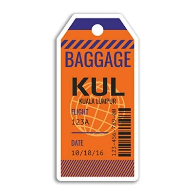Image of 2 x 10cm Kuala Lumpur Vinyl Stickers Malaysia Travel Sticker Luggage #18435 (10cm Tall)