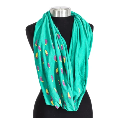 Image of Buff Unisex cotton Infinity collar 101600 Turquoise One Size