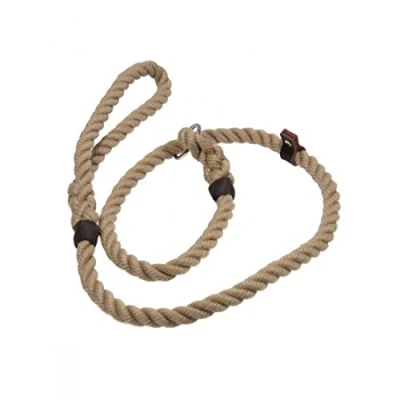 Image of Bisley 10mm Natural Rope Slip Lead Dog Training Gun Dogs Working
