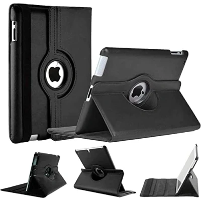 Image of PROTech For Apple iPad Air (1st Generation) 2013 A1474 A1475 A1476 360 Degree Swivel Stand Smart Protective Cover(Black)