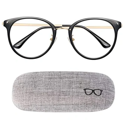 Image of Blue Light Blocking Glasses Computer Gaming Clear Frame Women Men Anti Lightweight Non Prescription Lens Glare Headache Eyestrain Eyeglasses