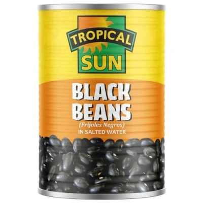 Image of Tropical Sun Black Beans 400 g cans (pack of 12)
