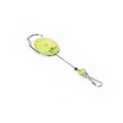 Image of Durable 832704 Jojo Style Retractable Reel Clip with Spring Yellow , Pack of 1