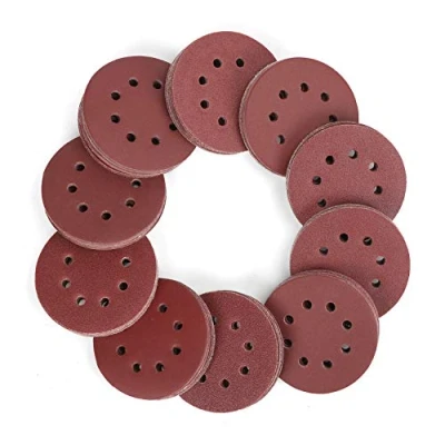 Image of WORKPRO 150pcs Sanding Discs, 125mm/5 inch Sandpaper Set, Hook and Loop, 8 Holes, 60/80/100/120/150/180/240/320/400/600 Grits Assorted for Random Orbital Sander