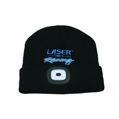 Image of Laser 6899 Tools Racing Beanie Hat with Rechargeable Lamp